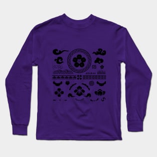 black flowers Long Sleeve T-Shirt